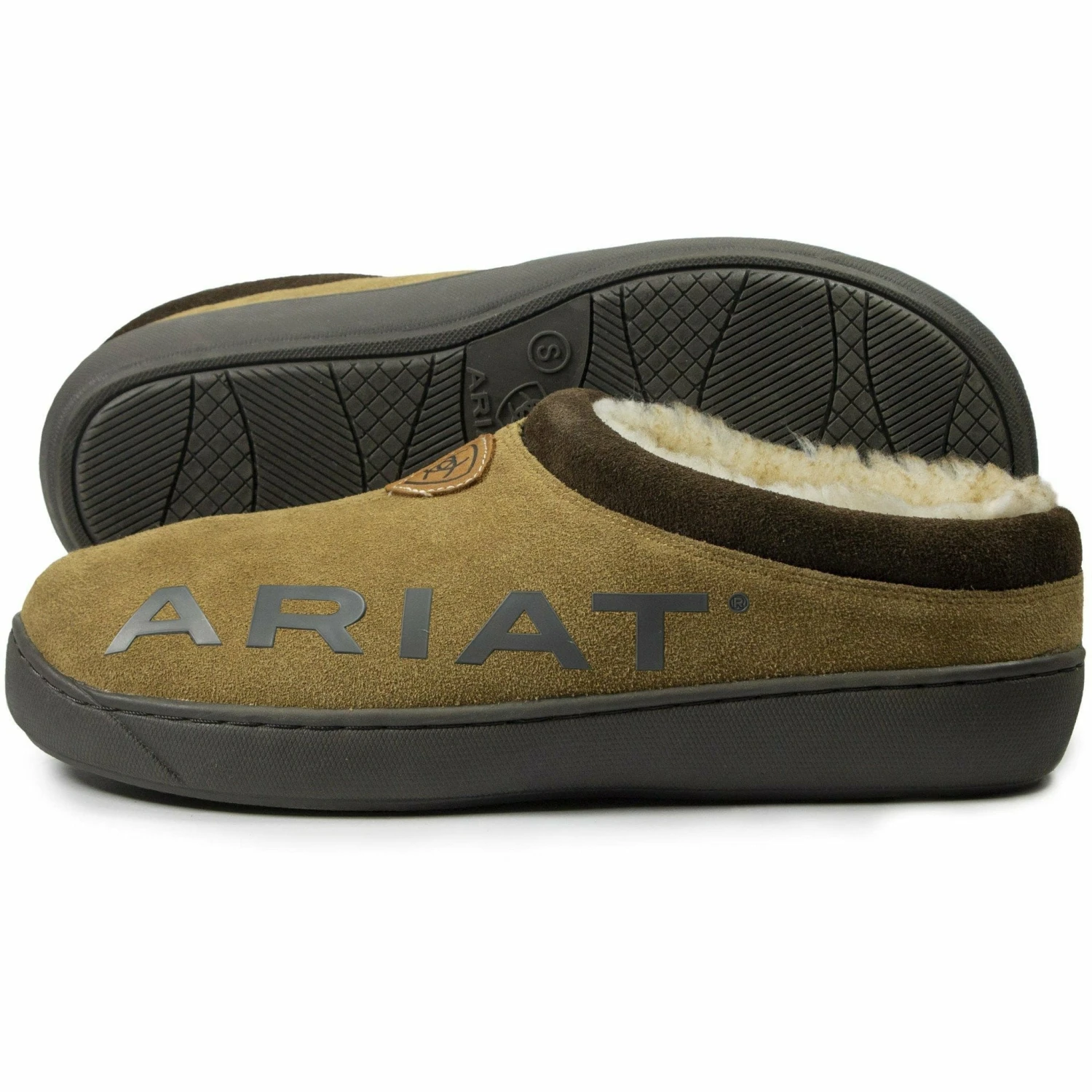 Ariat Mens Suede Clog W/ Ariat Logo Slipper 1 Ariat Mens Suede Clog W/ Ariat Logo Slipper