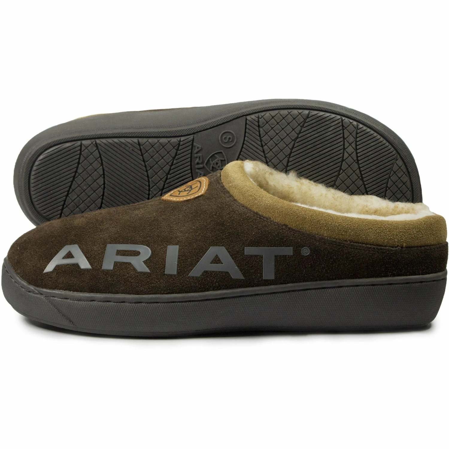 Ariat Mens Suede Clog W/ Ariat Logo Slipper 2 Ariat Mens Suede Clog W/ Ariat Logo Slipper - Image 2