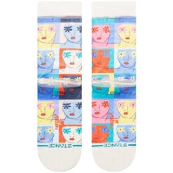 Stance Womens Flower Faces Crew Socks -Fashion Comprehensive 30034 FLOWERFACES 2