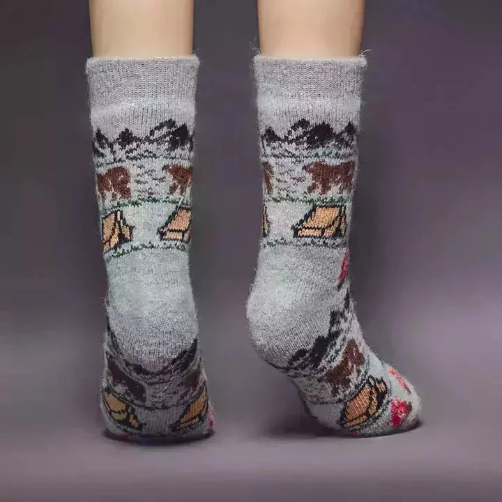 Siberia Spirit Campout Fun Crew Socks 2 Siberia Spirit Campout Fun Crew Socks - Image 2