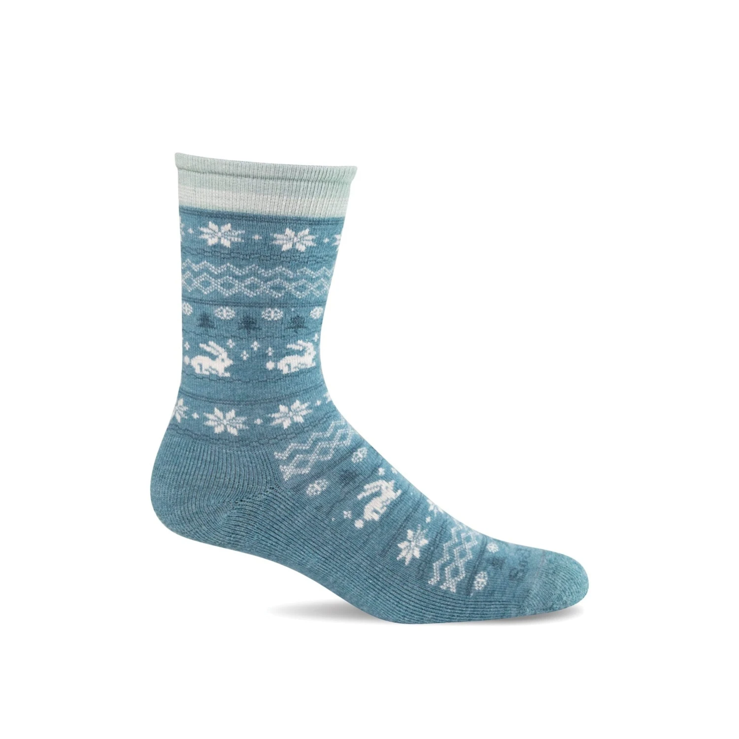 Sockwell Womens Folksy Fairisle Essential Comfort Crew Socks 1 Sockwell Womens Folksy Fairisle Essential Comfort Crew Socks