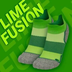 OS1st Pickleball No Show Socks -Fashion Comprehensive LimeFusion ColorCallOut