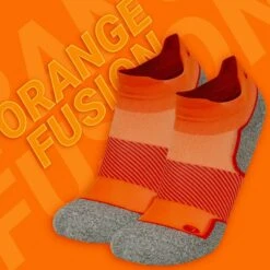 OS1st Pickleball No Show Socks -Fashion Comprehensive OrangeFusion ColorCallOut