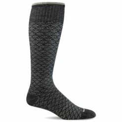 Sockwell Womens Featherweight Fancy Moderate Compression Knee High Socks -Fashion Comprehensive SW100W FeatherweightFancy Charcoal850 WEB