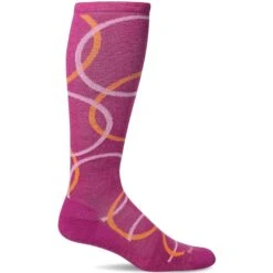 Sockwell Womens In The Loop Moderate Compression Knee High Socks -Fashion Comprehensive SW140W IntheLoop Raspberry530 WEB