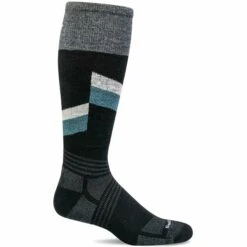 Sockwell Mens Steep Medium Moderate Compression OTC Socks -Fashion Comprehensive SW71M The Steep Medium Black 900 WEB