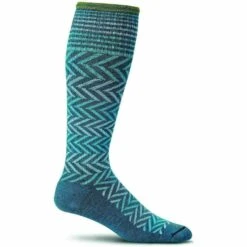 Sockwell Womens Chevron Moderate Compression Knee-High Socks 26 Sockwell Womens Chevron Moderate Compression Knee-High Socks -Fashion Comprehensive SW7W Chevron Teal