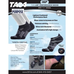 OS1st Thin Air No Show Socks 11 OS1st Thin Air No Show Socks -Fashion Comprehensive TA4Techsheet