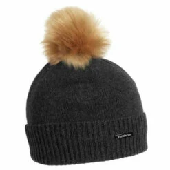 Turtle Fur Lambswool Sara-Jane Beanie -Fashion Comprehensive blackpom