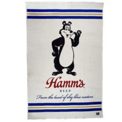 Faribault Mill Hamm's Beer Bear Wool Throw