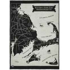Faribault Mill Boston Map Wool Throw