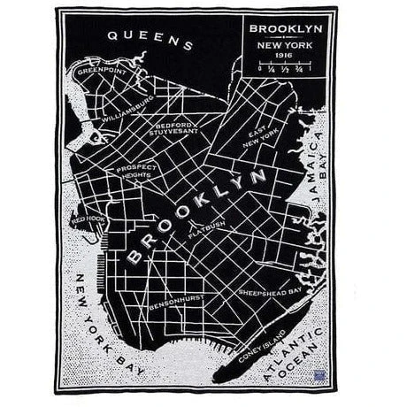 Faribault Mill Brooklyn Map Wool Throw 1 Faribault Mill Brooklyn Map Wool Throw