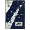 Faribault Mill Door County Map Wool Throw