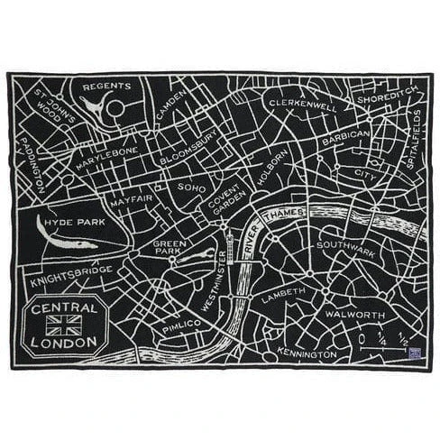 Faribault Mill London Map Wool Throw 1 Faribault Mill London Map Wool Throw