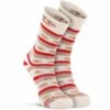 Fox River Womens Red Heel Monkey Stripe Crew Socks