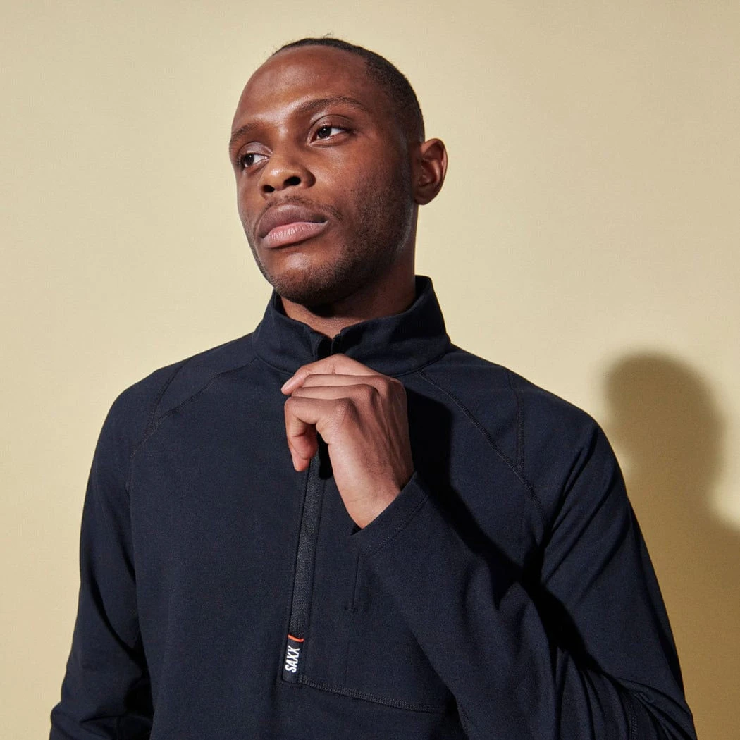 SAXX Mens Roast Master Mid-Weight Base Layer 1/2 Zip 3 SAXX Mens Roast Master Mid-Weight Base Layer 1/2 Zip - Image 3